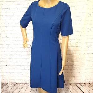 Ann Taylor Royal Blue Structured Knee Length Dress